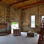 fitness center in cotton mill during its renovation