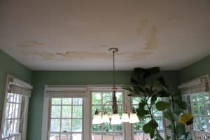 ceiling in kitchen needing repair