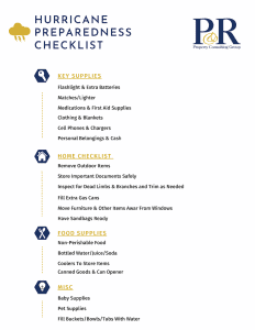 A simple checklist printable guide for hurricane season.